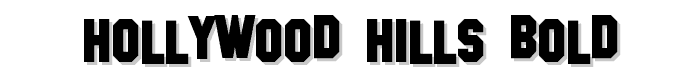 Hollywood Hills Bold font
